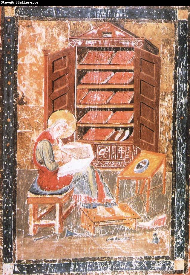 unknow artist The prophet Ezra works Begin the saint documents, from the Codex Amiatinus, Jarrow